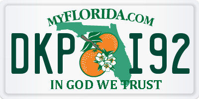 FL license plate DKPI92