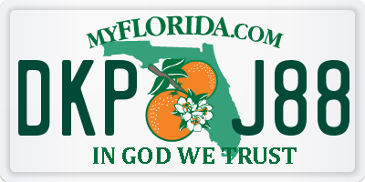FL license plate DKPJ88
