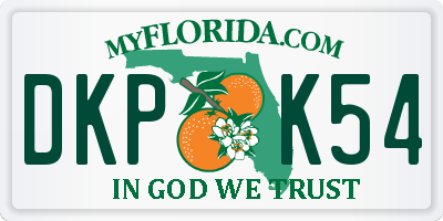 FL license plate DKPK54