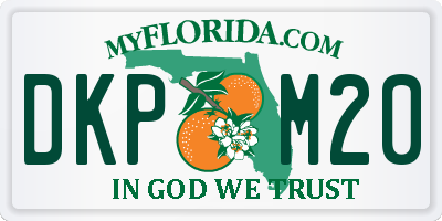 FL license plate DKPM20