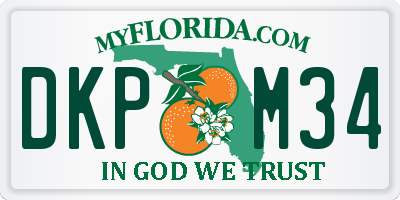 FL license plate DKPM34