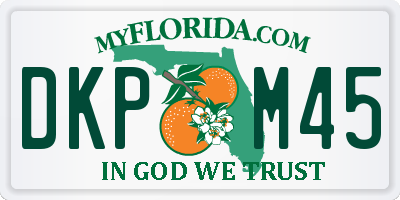 FL license plate DKPM45