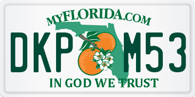 FL license plate DKPM53