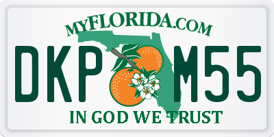 FL license plate DKPM55