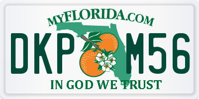 FL license plate DKPM56