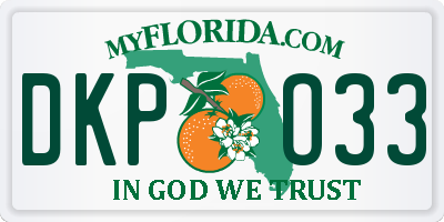 FL license plate DKPO33