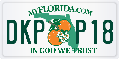 FL license plate DKPP18