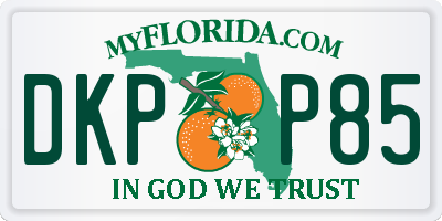 FL license plate DKPP85
