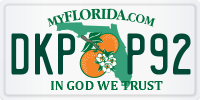 FL license plate DKPP92