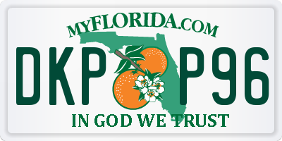 FL license plate DKPP96