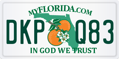FL license plate DKPQ83