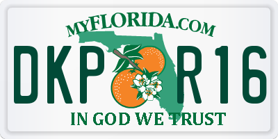 FL license plate DKPR16