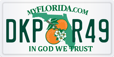 FL license plate DKPR49