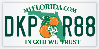 FL license plate DKPR88