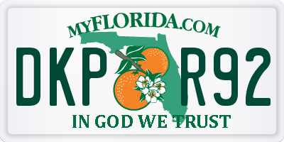 FL license plate DKPR92