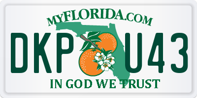 FL license plate DKPU43