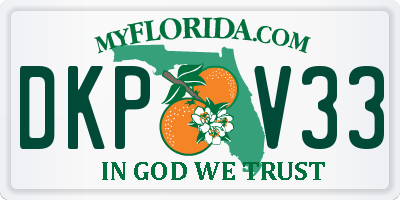 FL license plate DKPV33