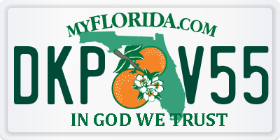 FL license plate DKPV55