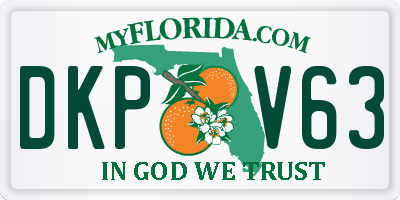 FL license plate DKPV63