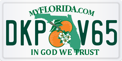 FL license plate DKPV65