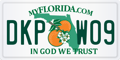 FL license plate DKPW09