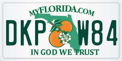 FL license plate DKPW84