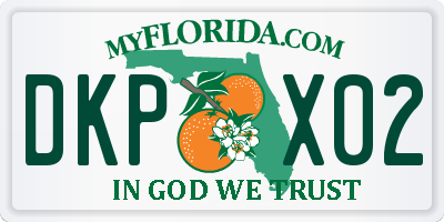 FL license plate DKPX02