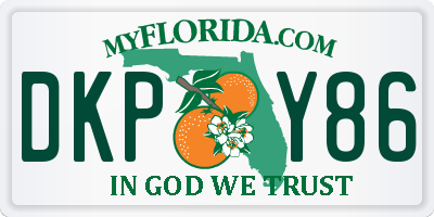 FL license plate DKPY86