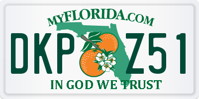 FL license plate DKPZ51
