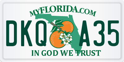 FL license plate DKQA35