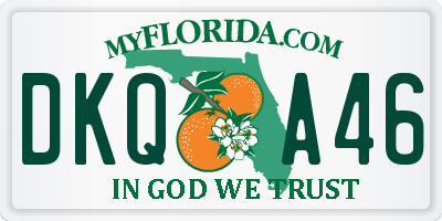 FL license plate DKQA46