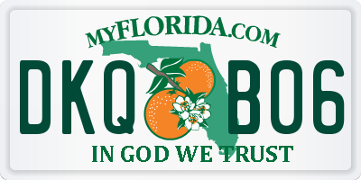 FL license plate DKQB06