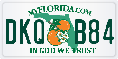FL license plate DKQB84