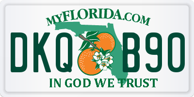 FL license plate DKQB90