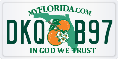 FL license plate DKQB97