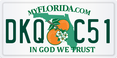 FL license plate DKQC51