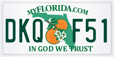 FL license plate DKQF51