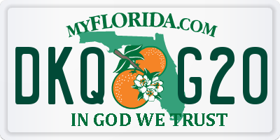 FL license plate DKQG20