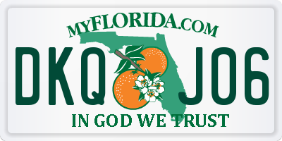 FL license plate DKQJ06