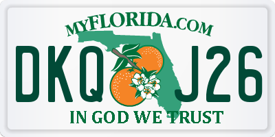 FL license plate DKQJ26