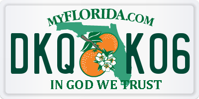 FL license plate DKQK06