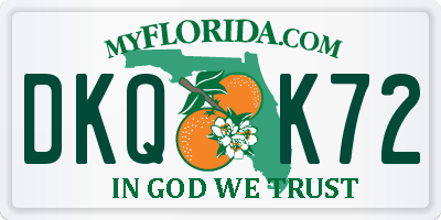 FL license plate DKQK72