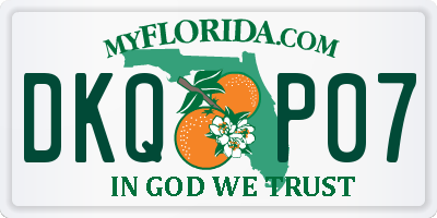 FL license plate DKQP07