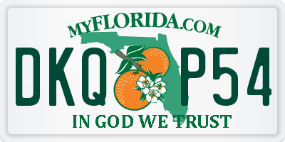 FL license plate DKQP54