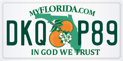 FL license plate DKQP89