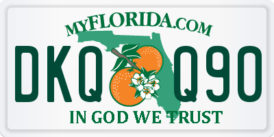 FL license plate DKQQ90
