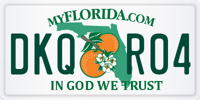 FL license plate DKQR04