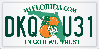 FL license plate DKQU31