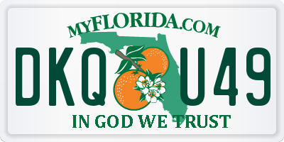 FL license plate DKQU49