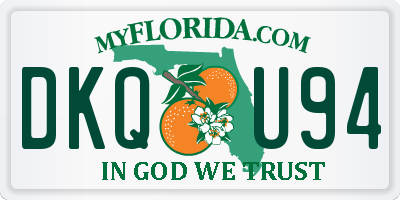 FL license plate DKQU94